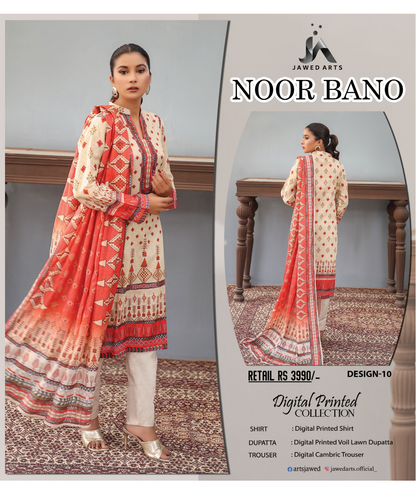 NOOR BANO ORIGINAL LAWN 3P