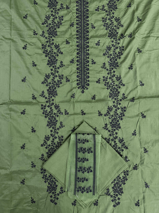 🩵 Saqafat Mint green– 100% Original 2PC Embroidered Unstitched Lawn 🌸Vol - 2