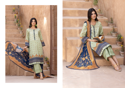 🌿✨ REGALIA TEXTILE – LAWN KARANDI DIGITAL PRINTED COLLECTION 2026 ✨🌿 Design #3