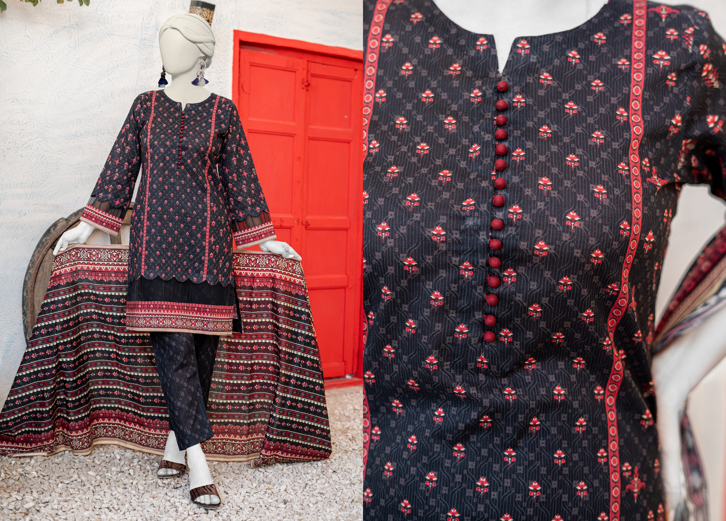 HAYA Fresh Arrival – Digital Printed MEKO Lawn 3PC Collection Design# 1