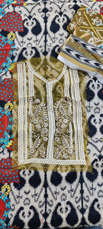 FRENZY EMBROIDERY PATCH CUTWORK DUPATTA