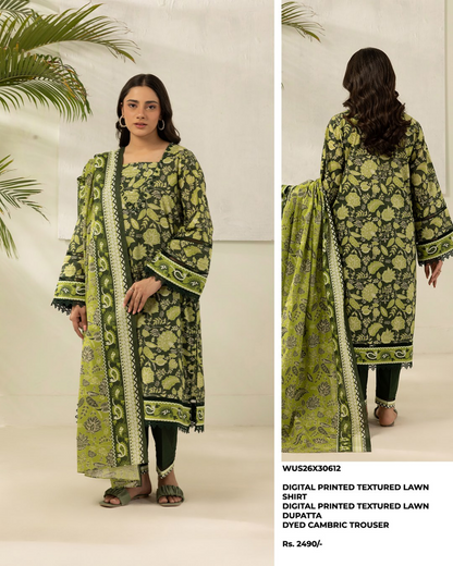 ZELLBURY Unstitched Lawn Collection 2026 Design #WUS26X30612