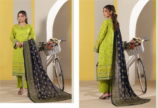 BANARSI BY MJ SIGNATURE DIGITAL PRINTED 3PC LAWN COLLECTION Design #D-A0301-04