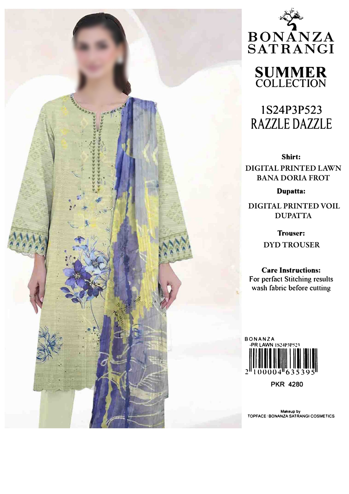 BONANZA SATRANGI – SUMMER UNSTITCHED 3PCS COLLECTION