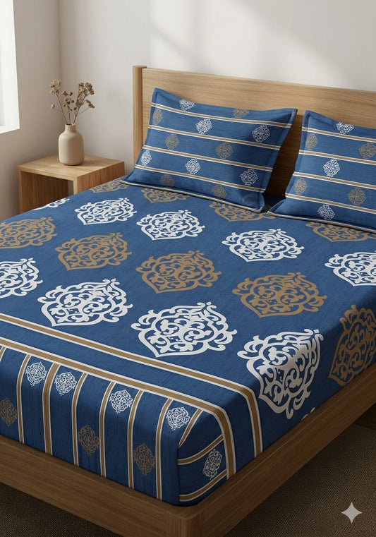Salonika Full Printed King Size Bedsheets Collection