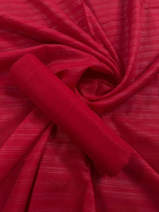 Sana Safinaz Red Jacquard 2 Pcs