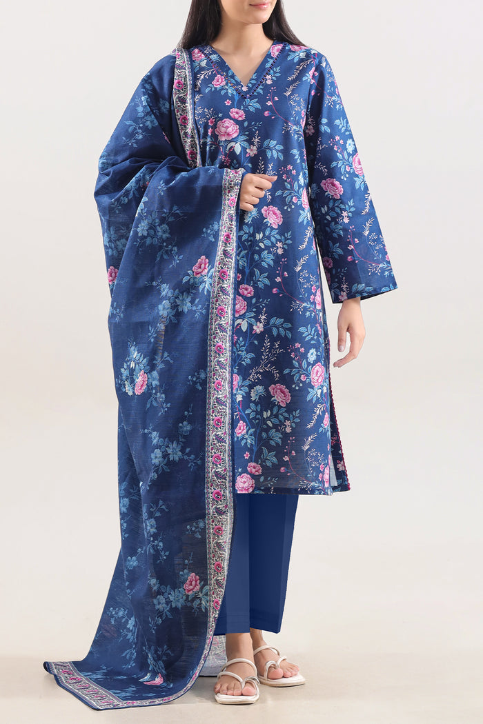 Saya Navy 3PCs Printed Lawn Unstitched Collection