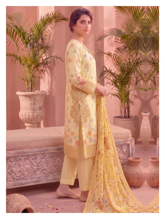 Izhaan Moosa Jee D #04 - 3pcs Unstitched Printed Collection