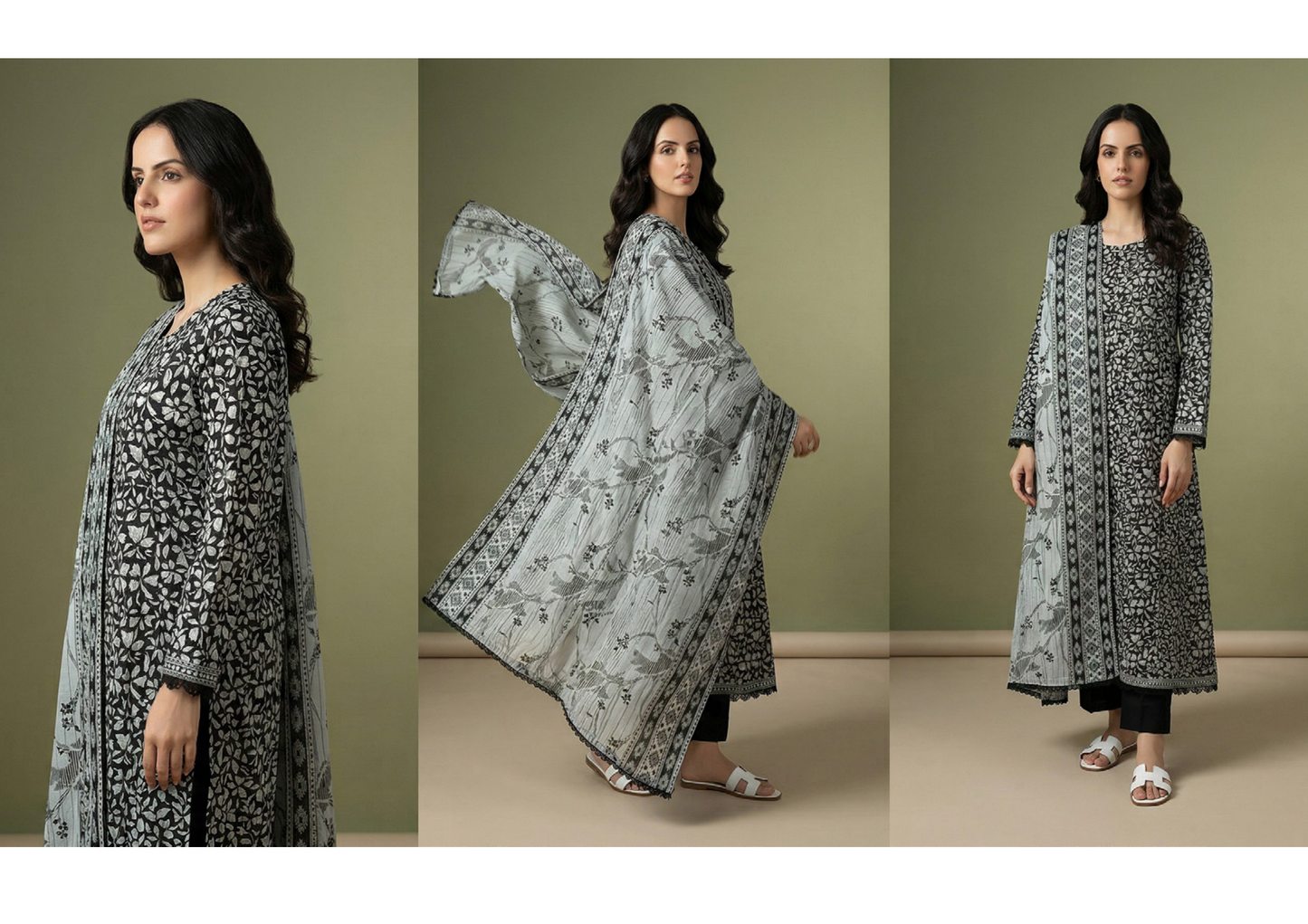 Salina Black & White Lawn Collection Vol-2 Design # 5