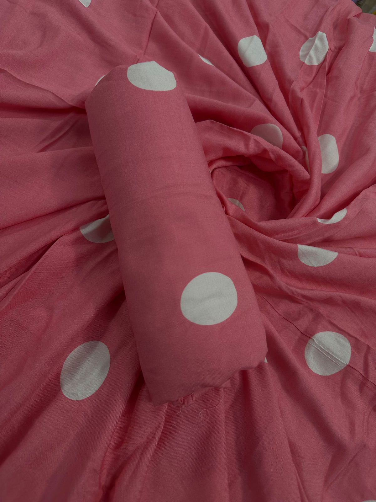 Digital Printed Pink Linen Allover 2Pcs