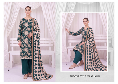 Izhaan MJ Pink D #02 - 3pcs  Printed Collection