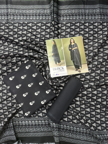 Salina Black & White Lawn Collection Vol-2 Design # 9