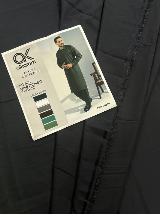 Alkaram Charcoal – Gent's Wash Wear Unstitched Collection