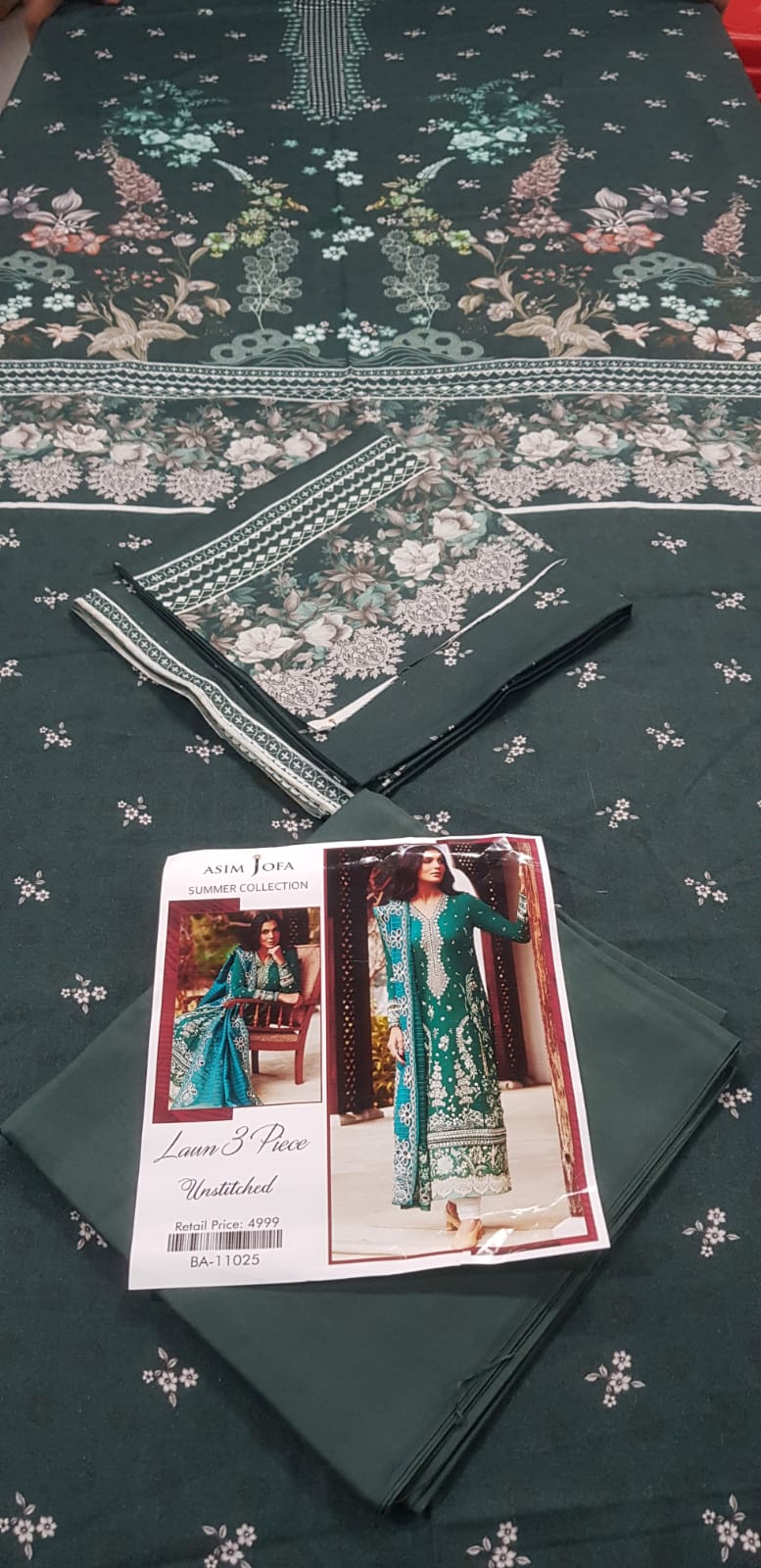 Asim Jofa Lawn Printed 3PC In Wholesale Price