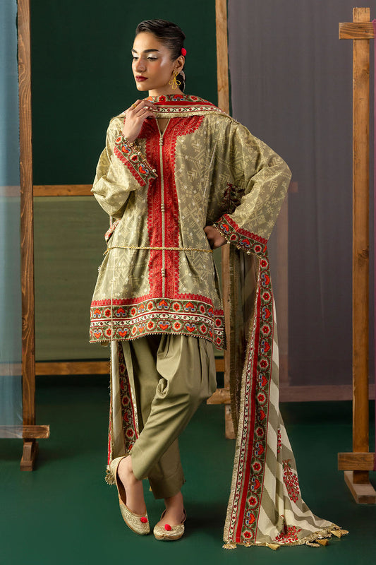 AsimJofa Beige Printed 3Pcs