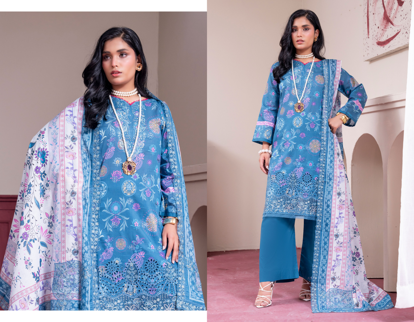 Amaira Pinky Luxury Embroidered Lawn 3 Piece Unstitched Collectionn