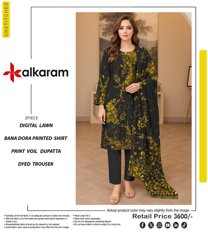 🔥 ALKARAM Tanadora – Premium Luxury Collection 🔥Vibrant Magenta Garden