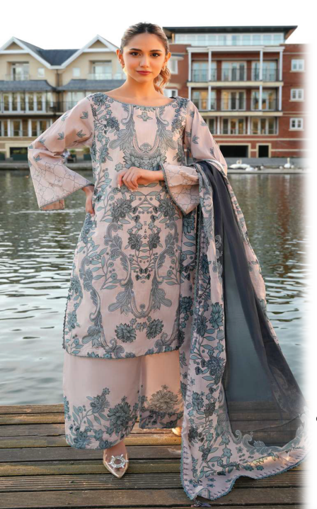 Saya 3 PCs Unstitched Lawn Collection D.No :-06