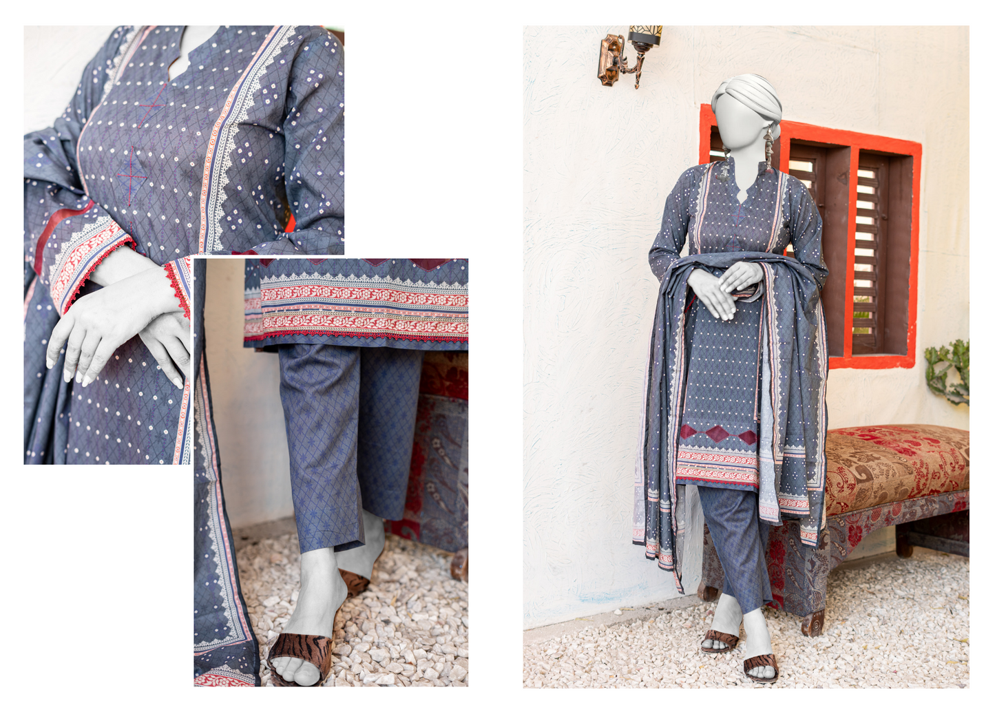 HAYA Fresh Arrival – Digital Printed MEKO Lawn 3PC Collection Design# 2