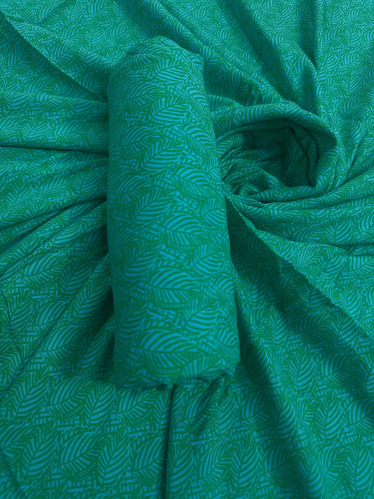 Digital Printed Green Linen Allover 2Pcs