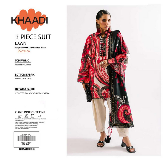 Khaadi Red SS2602A 3-Piece