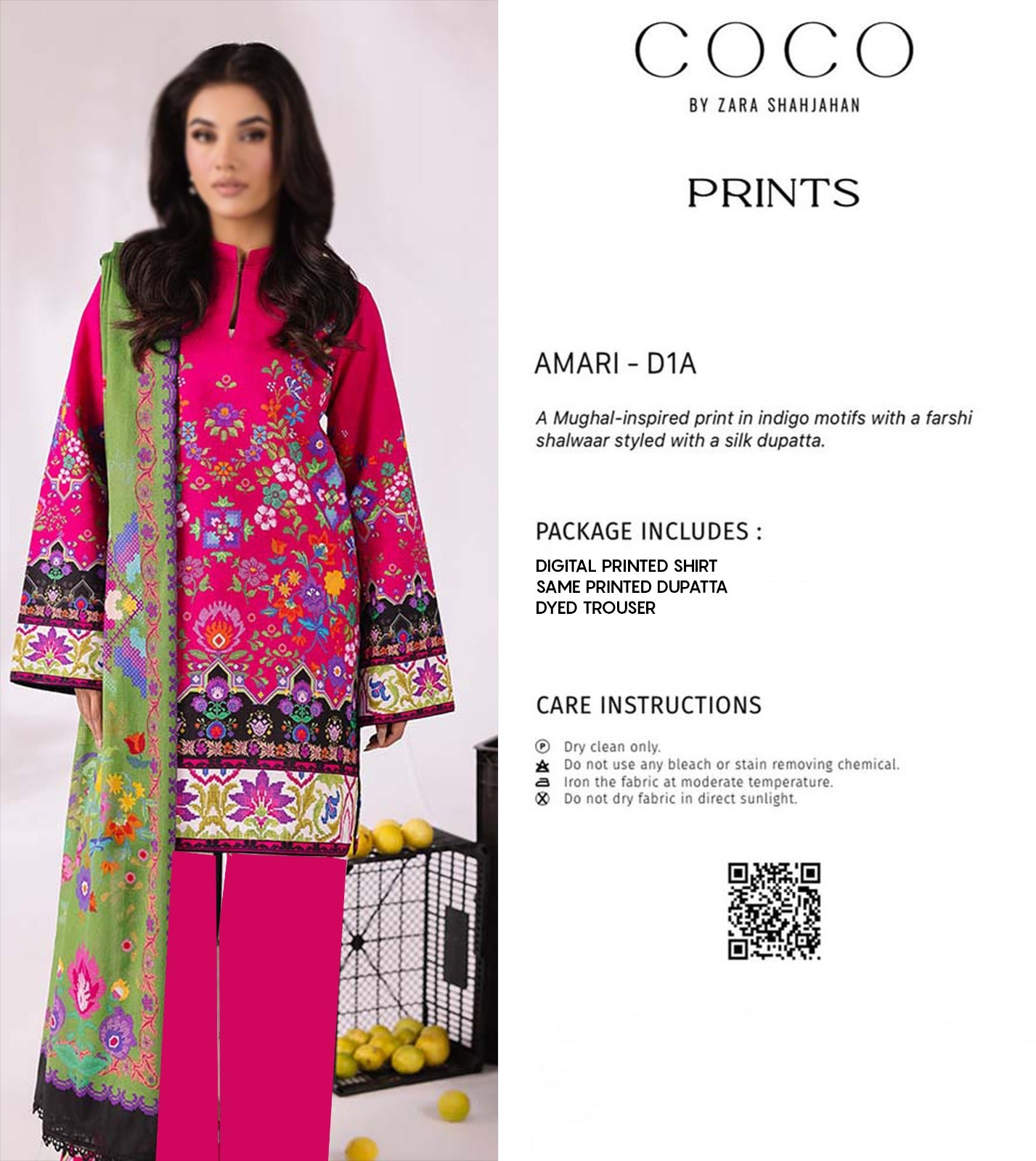 COCO by Zara Shahjahan Digital Printed Lawn | 3 Piece Collection
