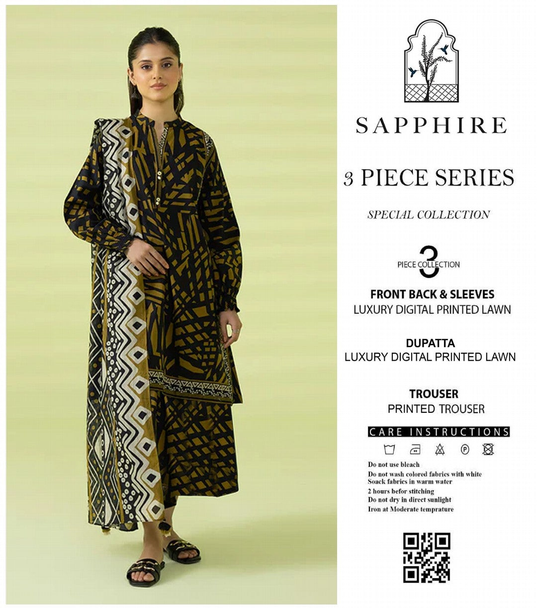 Sapphire Flora Unstitched Lawn 3 Pieces in Wholesale Price 🔥❤️