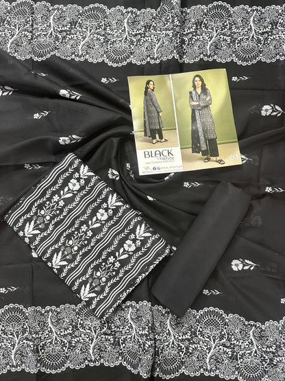 Salina Black & White Lawn Collection Vol-2 Design # 3