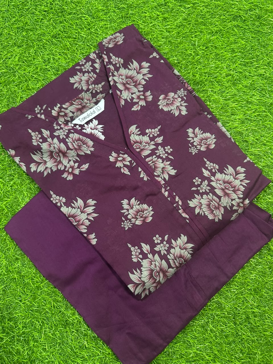 Tawakkal Purple Stitched 2-Piece
