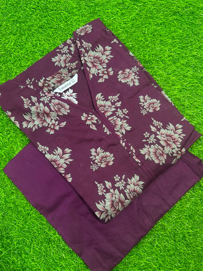 Tawakkal Purple Stitched 2-Piece