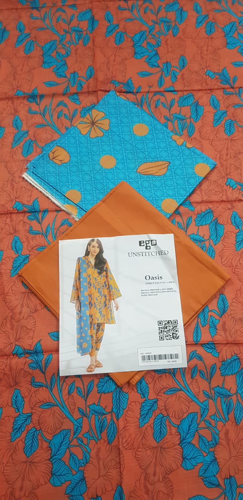 Ego Printed Unstitched 3P