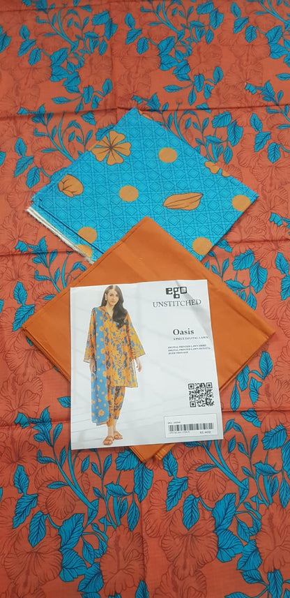 Ego Printed Unstitched 3P