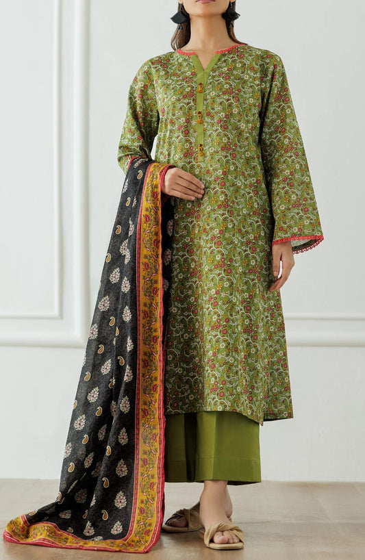 Orient Unstitched Lawn 3 Piece Collection D.C:- OTL-25-002