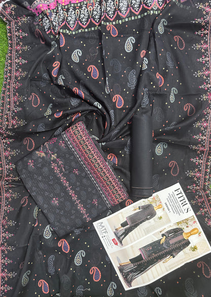 MTF – FITRUS 3pcs Unstitched Embroidery Collection