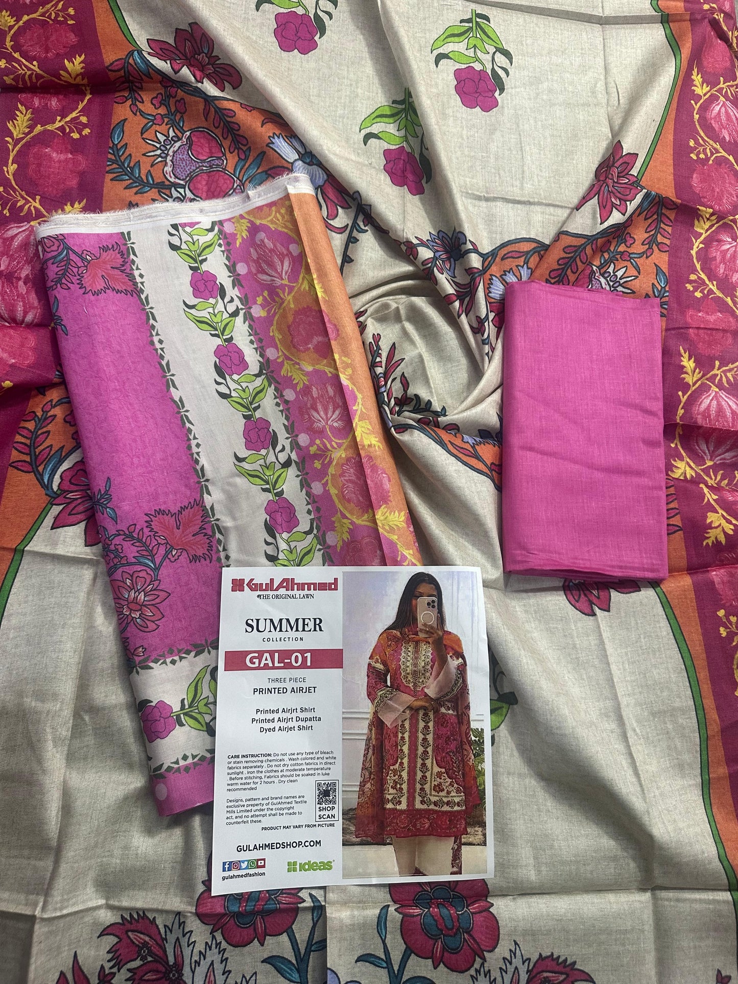 GulAhmed Unstitched LAWN  3PCS COLLECTION 2026 GAL-1