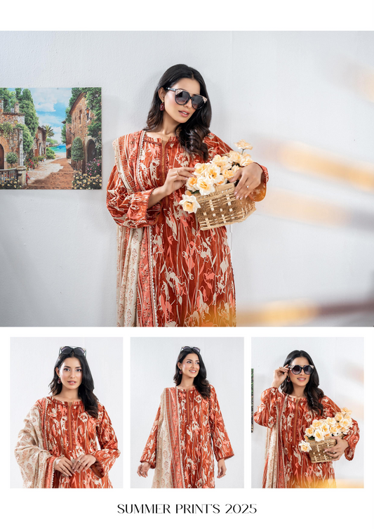 Zesh Unstitched Lawn 3 Piece 100% Original 🔥❤️