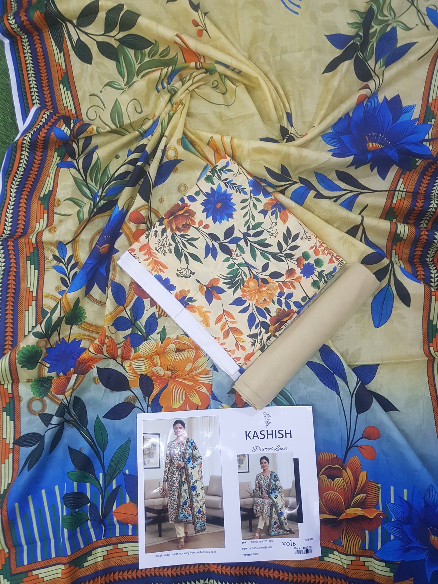 Kashish Unstitched Lawn 3 Piece in Wholesale Price 🔥