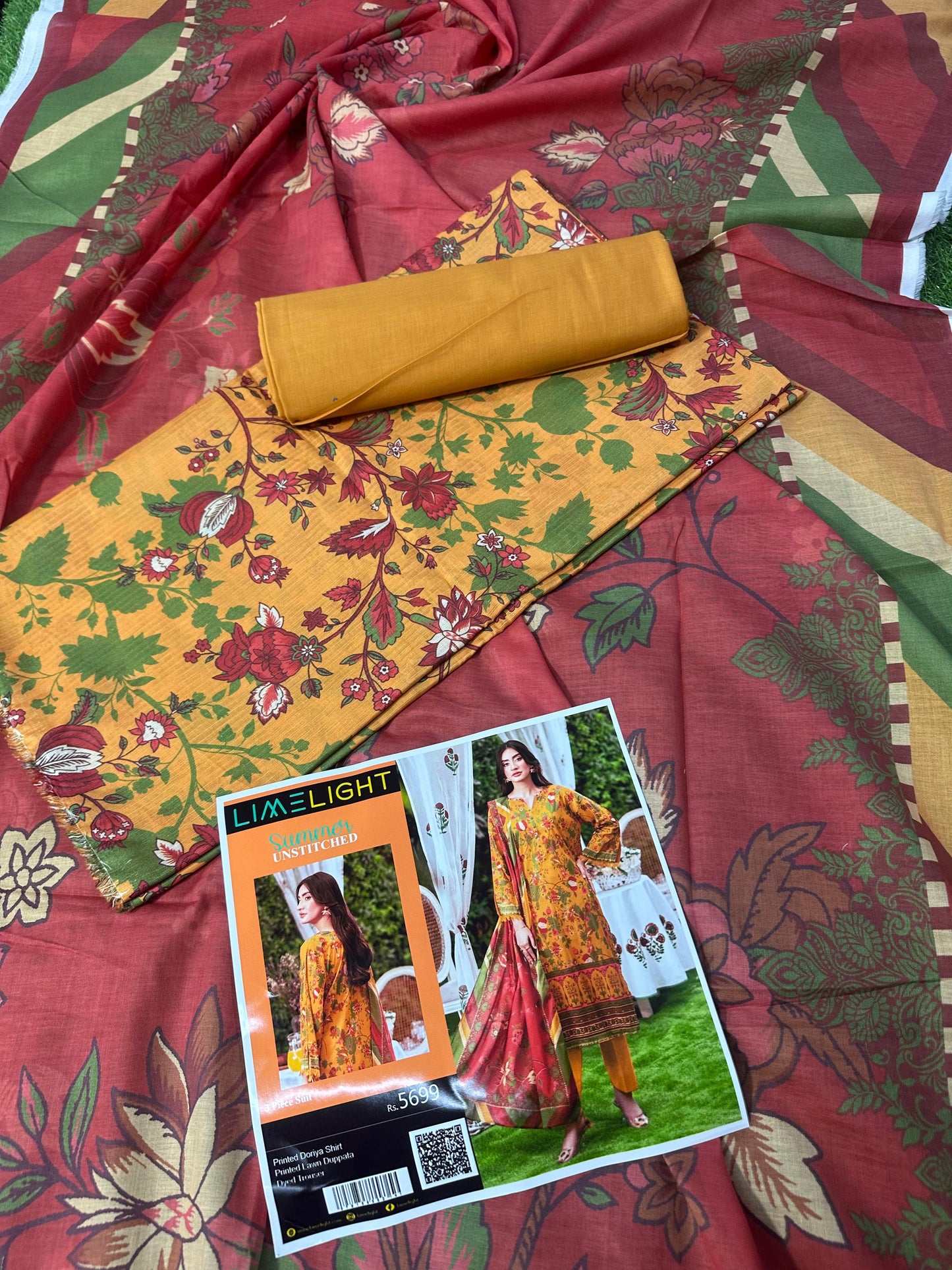 🌼 LIMELIGHT BANADORA 3PCS 🌼  2026 ☀️💎 3 Piece Unstitched Lawn 💎