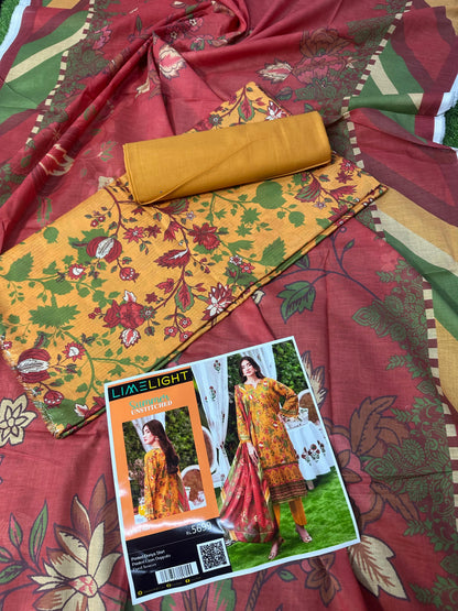🌼 LIMELIGHT BANADORA 3PCS 🌼  2026 ☀️💎 3 Piece Unstitched Lawn 💎