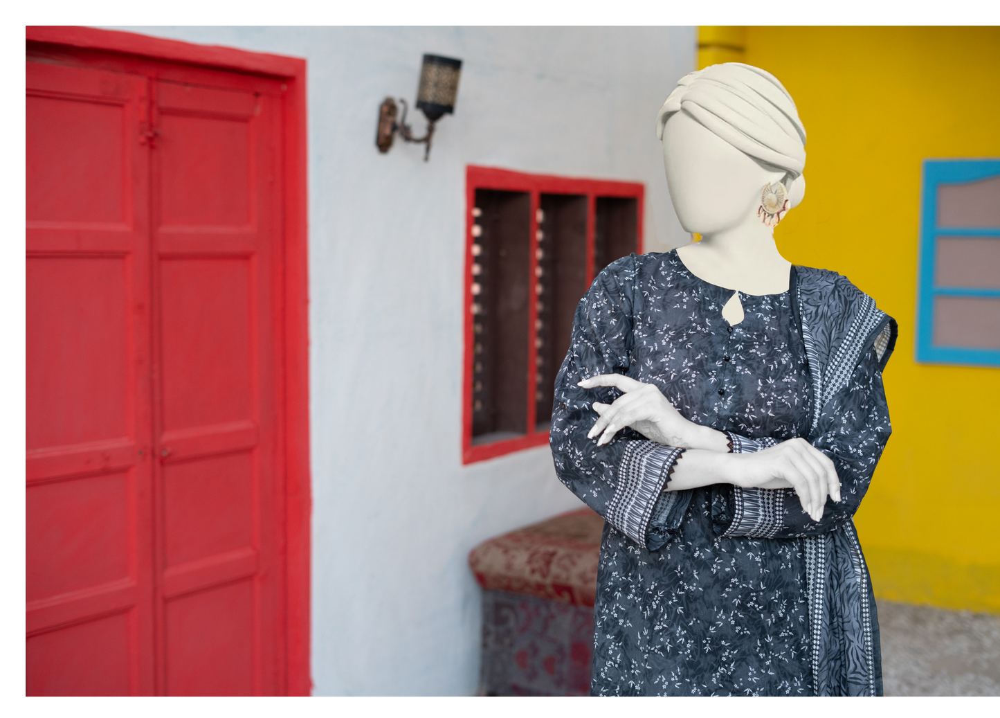 HAYA Fresh Arrival – Digital Printed MEKO Lawn 3PC Collection Design# 10