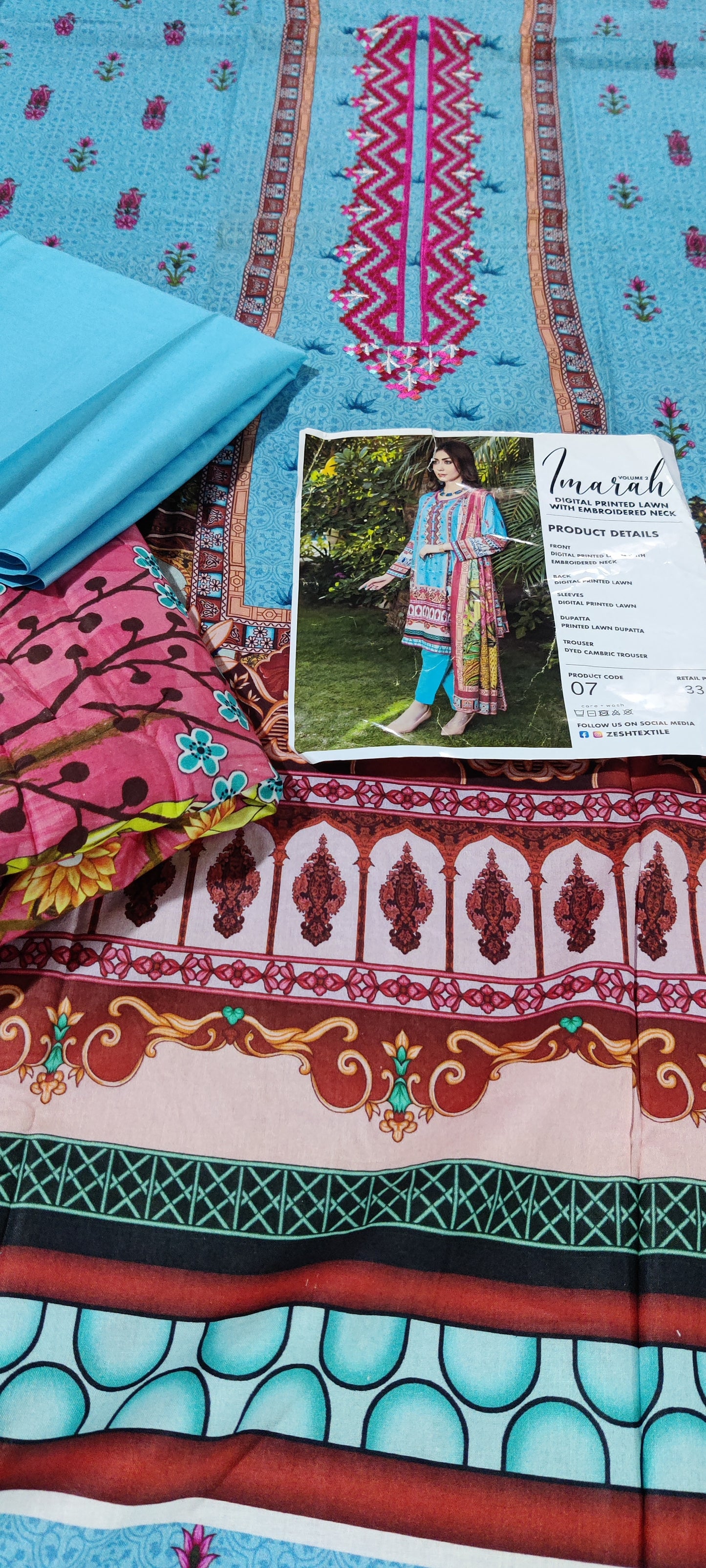 IMARAH Premium Digital Printed Lawn Unstitched Collection