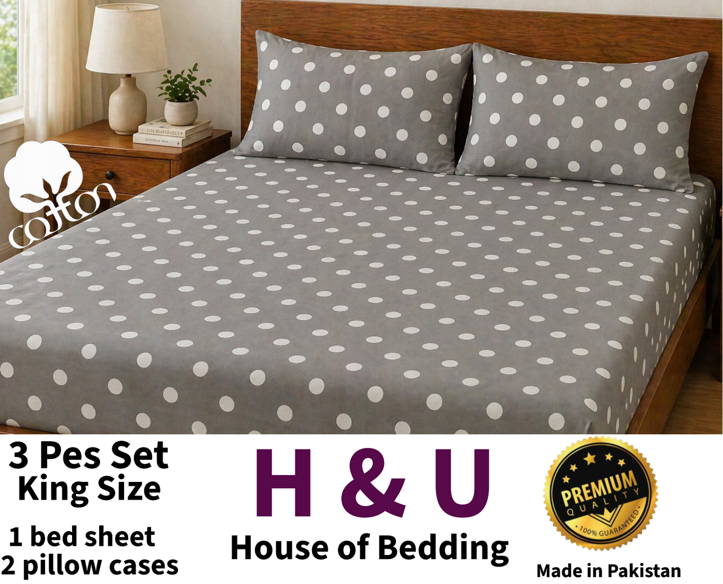 H&U Double Bed Bedsheet