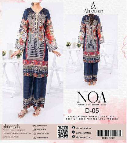 Almeerah - NOA 2 Pcs Unstitched collection Design No 5