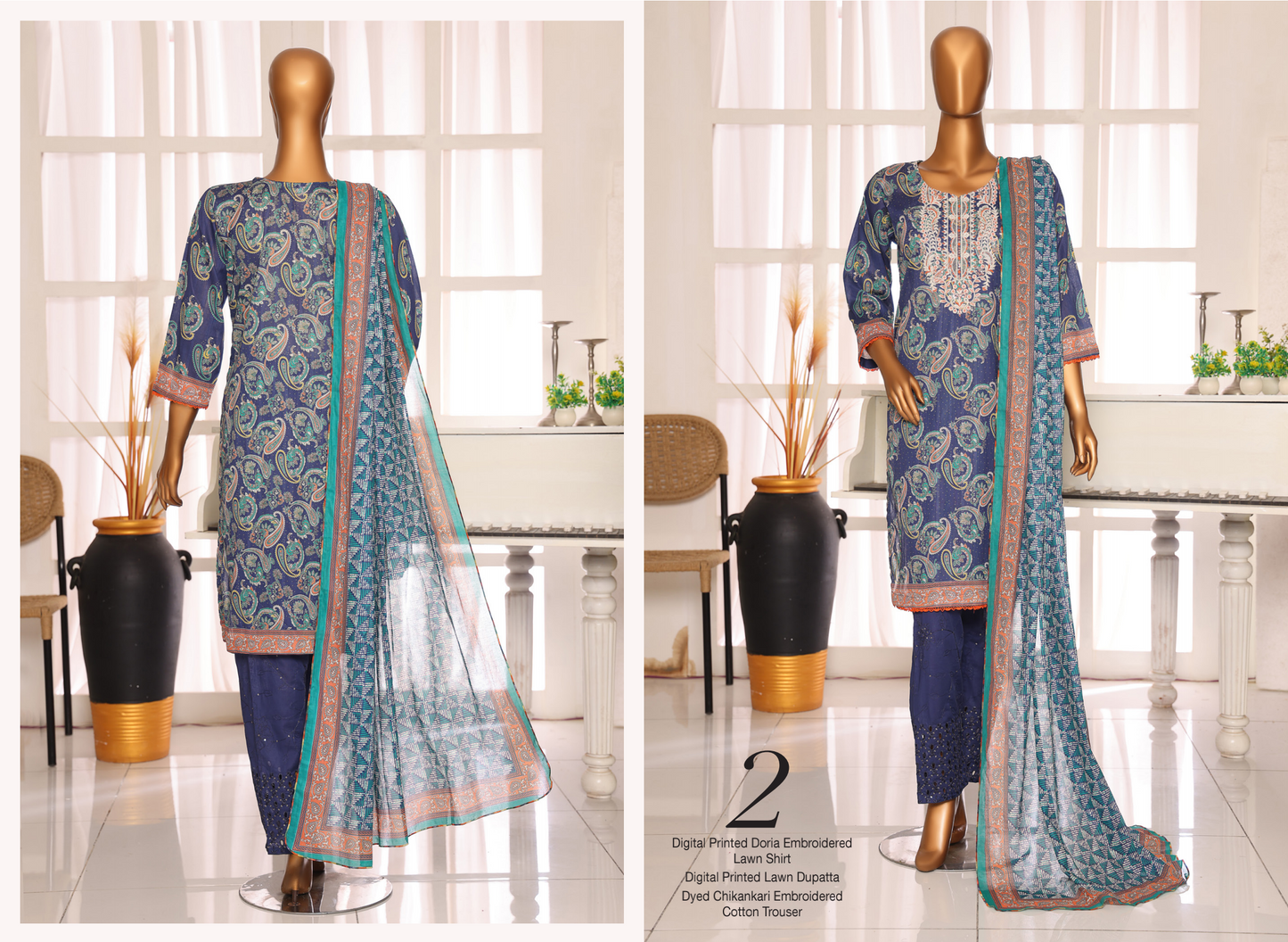 ✨ MTF Presents ✨ FEEHA ✨
🌸 Digital Printed Doria Embroidered Lawn Collection 2025 🌸💎