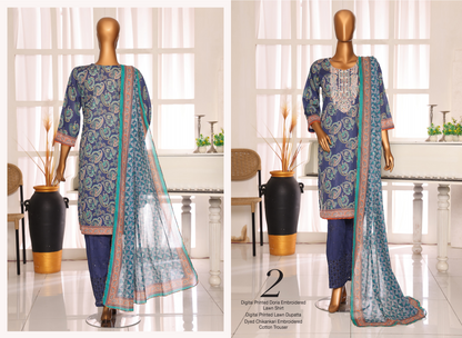 ✨ MTF Presents ✨ FEEHA ✨
🌸 Digital Printed Doria Embroidered Lawn Collection 2025 🌸💎