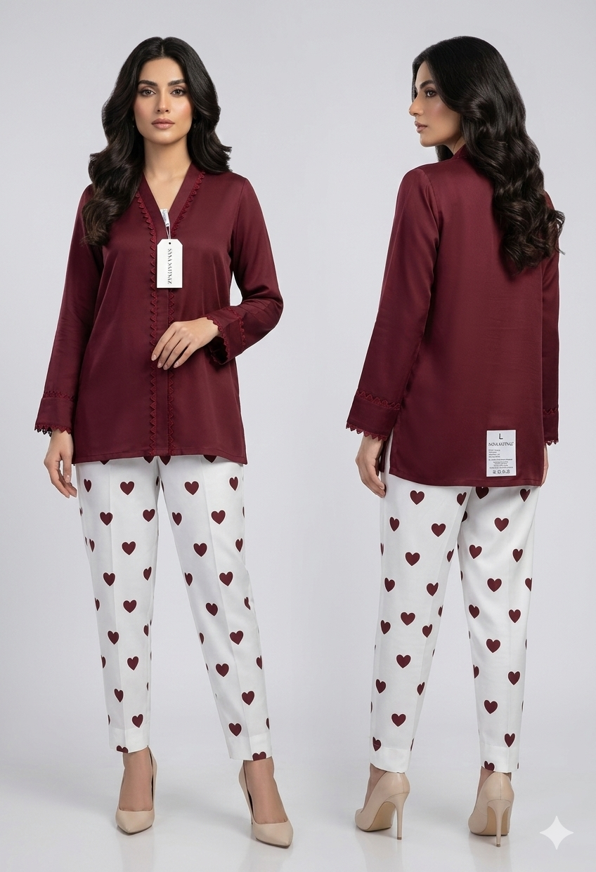 SANASAFINAZ Stitched CORDSET 2PCs Cotton – Ready to Wear