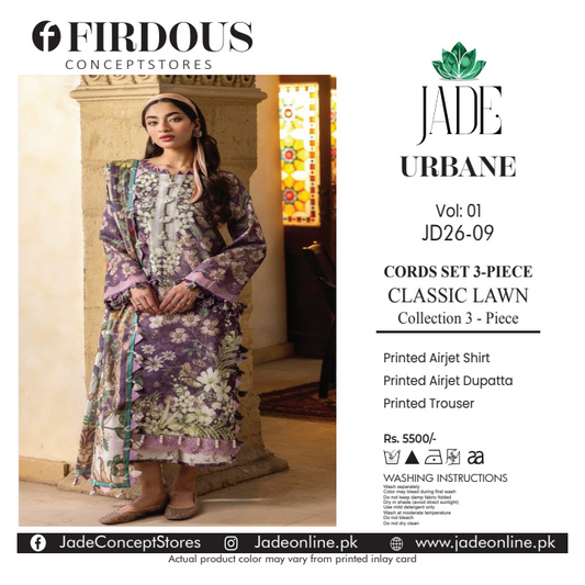FIRDOUS JADE 18932 Lawn 3Pcs Collection