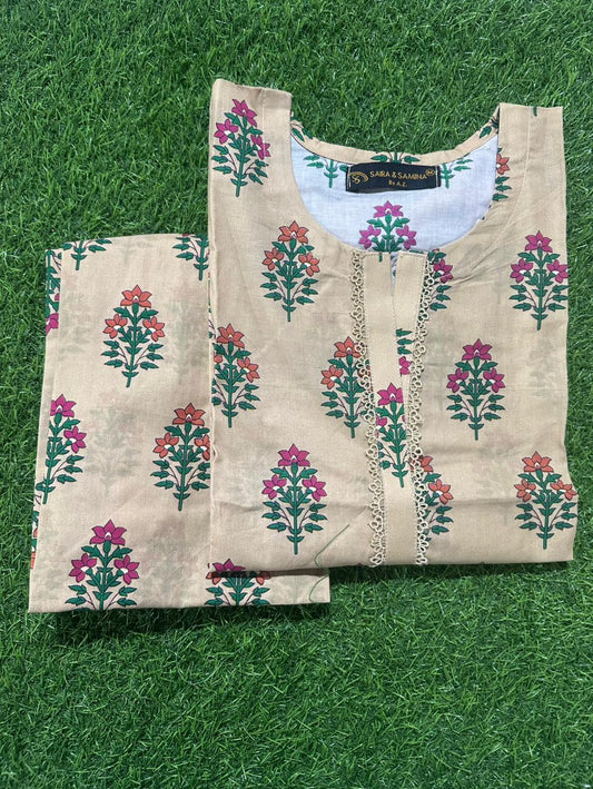 Saira & Samina Stitched CORDSET 2PCs Pure Lawn – Ready to Wear Collection