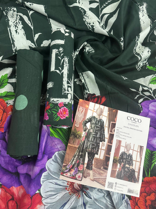 COCO CORDS BY DASTAN Unstitched Original Lawn 3 Piece Collection Designs #4