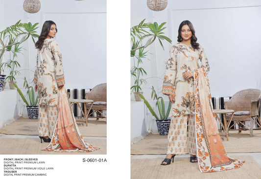 MoosaJee 100% Original Unstitched 3Pcs 🥳🔥